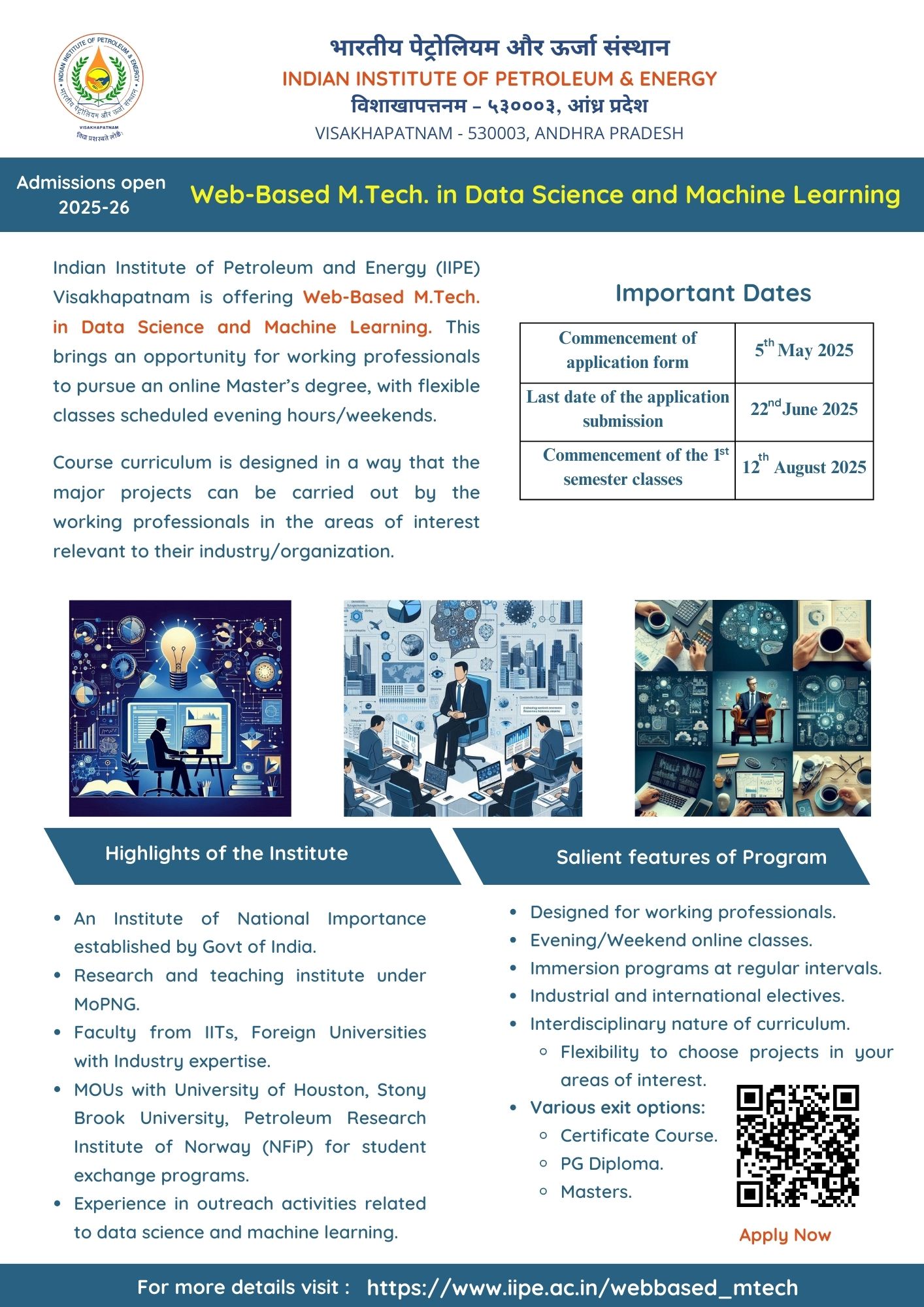 Web-Based M.Tech. Program Flyer